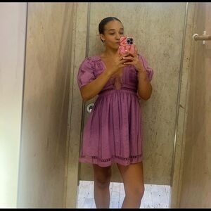 Purple mini dress